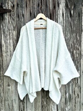 Free People oversized cream cardigan size small